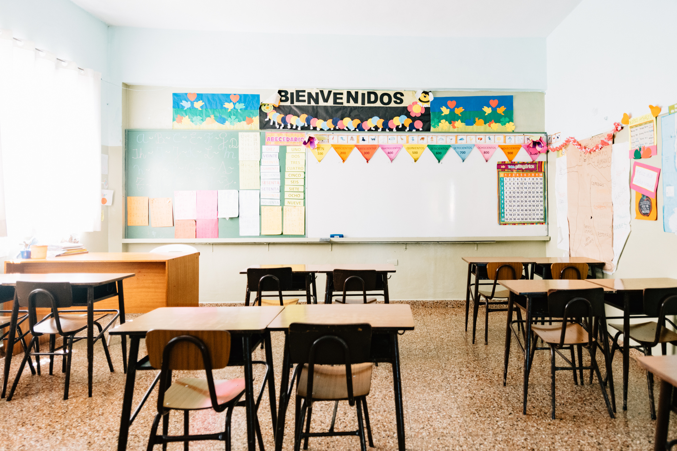 Empty Primary School Classroom
